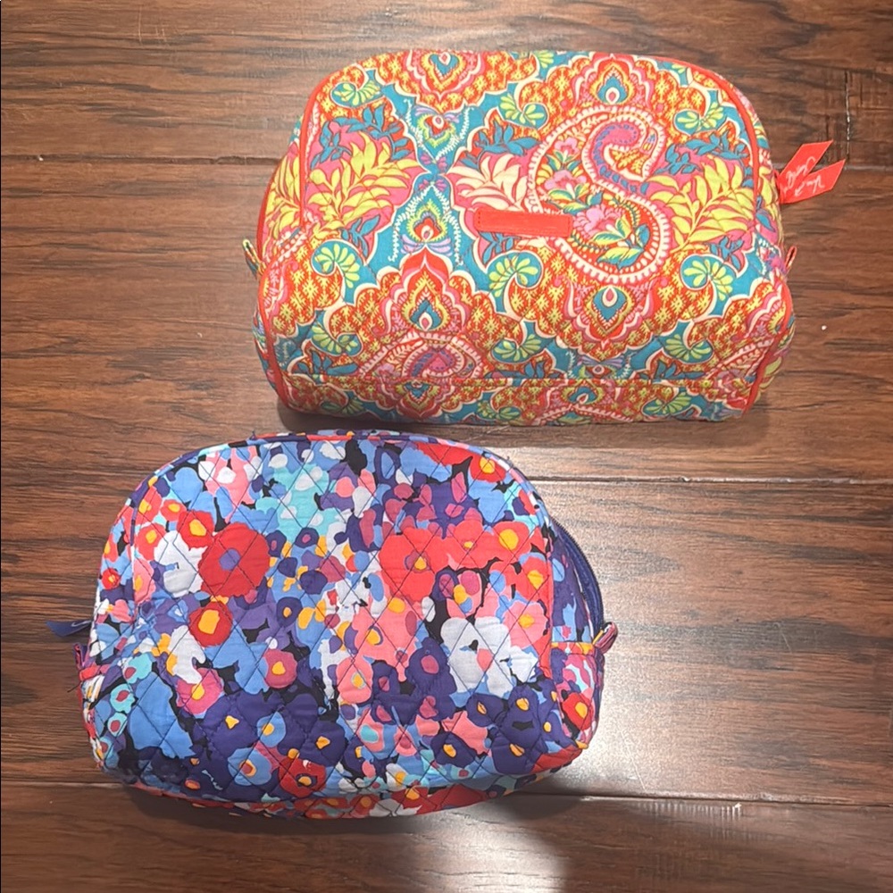 Vera Bradley Medium Cosmetic Bags (2). Perfect condition. Inside is waterproof.